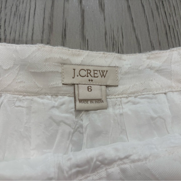 J. Crew White Skirt With Floral Overlay Size 6 - Picture 8 of 11